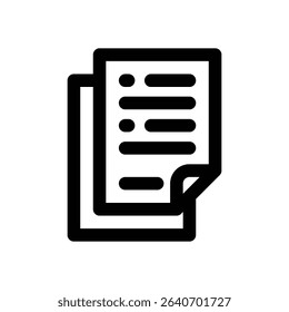 list line icon. Clean and minimalist vector icon for websites, mobile apps, presentations, and logos. Fully scalable and customizable for any project.