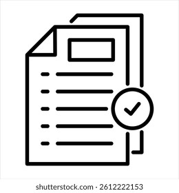 List Line Icon Vector Illustration