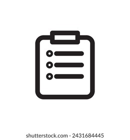 List line icon vektor design template and illustration with editable stroke
