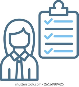 List Line Two Colour Icon