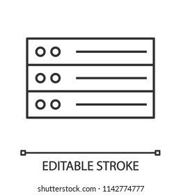 List linear icon. Digital organizer. Schedule. Table of contents. Thin line illustration. Contour symbol. Vector isolated outline drawing. Editable stroke