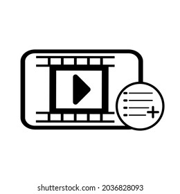list of media icon design, vector isolated.