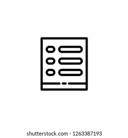 List Menu App Icon . App User Interface Essential 