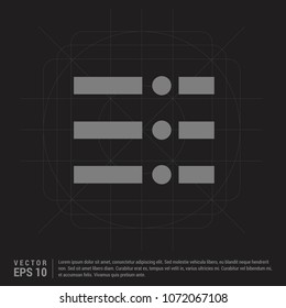 List, menu icon - Black Creative Background