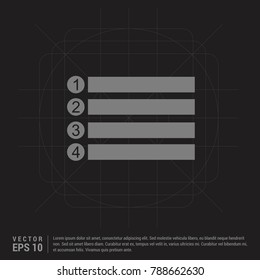 List, menu icon - Black Creative Background