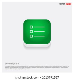 List Menu Icon Green Web Button