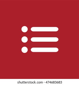 List menu icon . Vector illustration