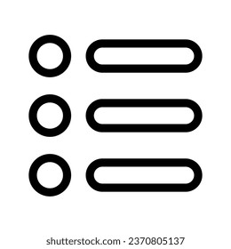 List Menu Icon Vector Symbol Design Illustration