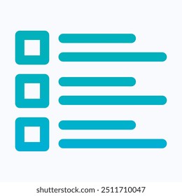 List Menu Vector Icon, Index, Bullet, Layout, User Interface, User Experience, Isolated Lineal Gradient Icon.