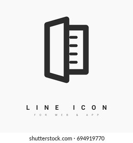List minimal vector icon. Blank flat line icon for websites and mobile minimalistic flat design.