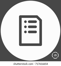 List minimal vector icon. Blank flat line icon for websites and mobile minimalistic flat design.

