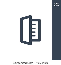 List minimal vector icon. Blank flat line icon for websites and mobile minimalistic flat design.