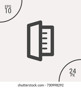 List minimal vector icon. Blank flat line icon for websites and mobile minimalistic flat design.
