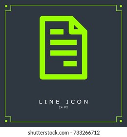 List minimal vector icon. Blank flat line icon for websites and mobile minimalistic flat design.