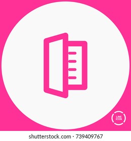 List minimal vector icon. Blank flat line icon for websites and mobile minimalistic flat design.