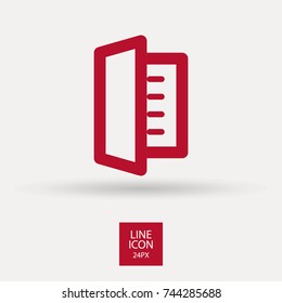 List minimal vector icon. Blank flat line icon for websites and mobile minimalistic flat design.