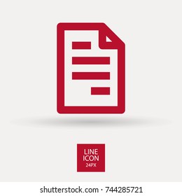 List minimal vector icon. Blank flat line icon for websites and mobile minimalistic flat design.
