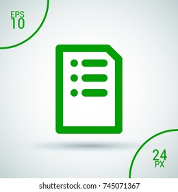 List minimal vector icon. Blank flat line icon for websites and mobile minimalistic flat design.

