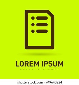 List minimal vector icon. Blank flat line icon for websites and mobile minimalistic flat design.