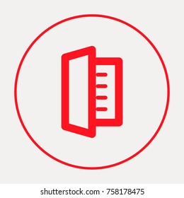 List minimal vector icon. Blank flat line icon for websites and mobile minimalistic flat design.
