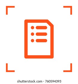 List minimal vector icon. Blank flat line icon for websites and mobile minimalistic flat design.
