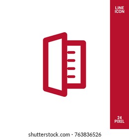 List minimal vector icon. Blank flat line icon for websites and mobile minimalistic flat design.