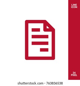List minimal vector icon. Blank flat line icon for websites and mobile minimalistic flat design.