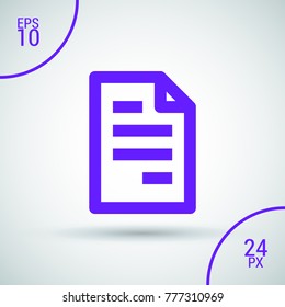 List minimal vector icon. Blank flat line icon for websites and mobile minimalistic flat design.