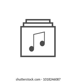 list of musical compositions icon. Elements of web icon. Premium quality graphic design icon. Signs and symbols collection icon for websites, web design, mobile app on white background