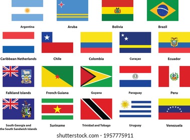 List of national flags of South America