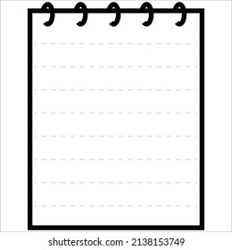list notes isolated on white background