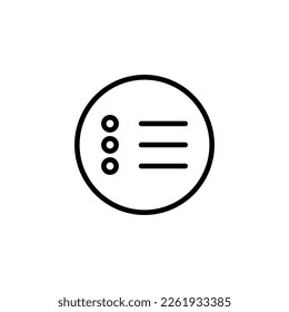 List or Options Isolated Line Icon. Editable stroke. Vector image that can be used in apps, adverts, shops, stores, banners