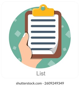 List and order icon concept
