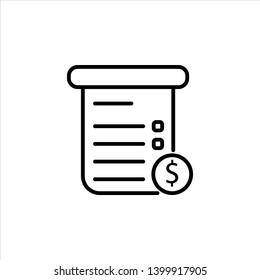 List outline icon vector. Checklist icon with outline design. Checklist icon thin line for web and mobile, modern minimalistic flat design