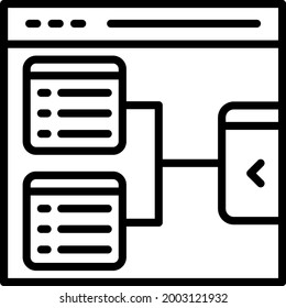  Diseño de iconos del vector de esquema de lista
