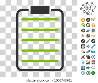 List Page pictograph with bonus bitcoin mining and blockchain images. Vector illustration style is flat iconic symbols. Designed for bitcoin ui toolbars.