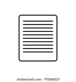 List paper flat. Vector illustration on white background