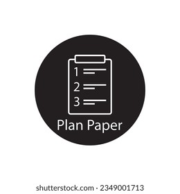 diseño del logotipo de la ilustración de la plantilla de iconos de papel
