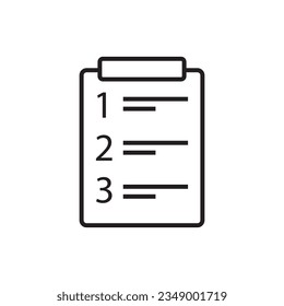 list paper icon vector template illustration logo design