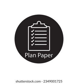 list paper icon vector template illustration logo design