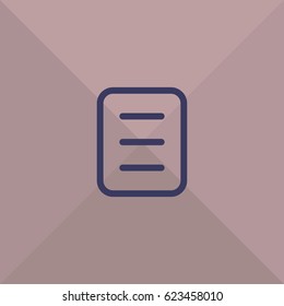 List paper icon. Written page vector
