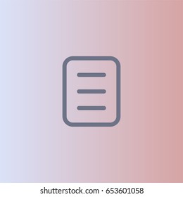 List paper icon. Written page vector
