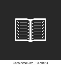 List paper sign simple icon on background