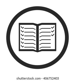 List paper sign simple icon on background