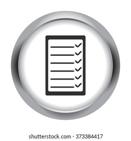 List paper simple icon on round background