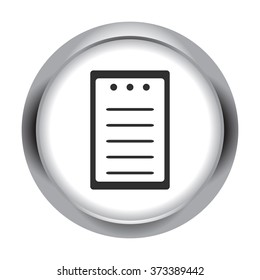 List paper simple icon on round background