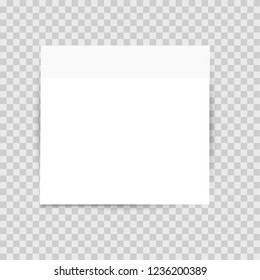 List paper sticker with shadow on transparent background 