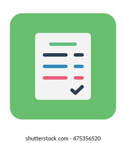 List Paper Vector Icon