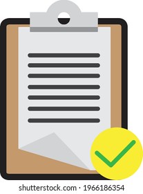 una lista de planes para ello que deben cumplirse en el futuro, en forma de una caja de papel marcada con una marca en un círculo
