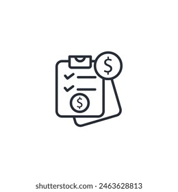 list price icon. vector.Editable stroke.linear style sign for use web design,logo.Symbol illustration.
